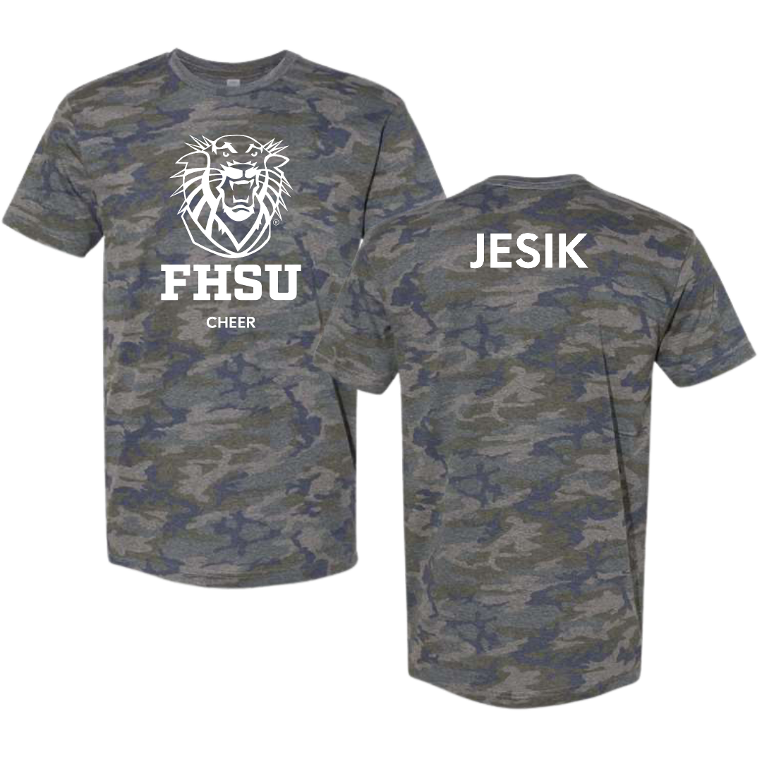 Fort Hays State University Cheer Vintage Camo Tee - Jaelah Jesik