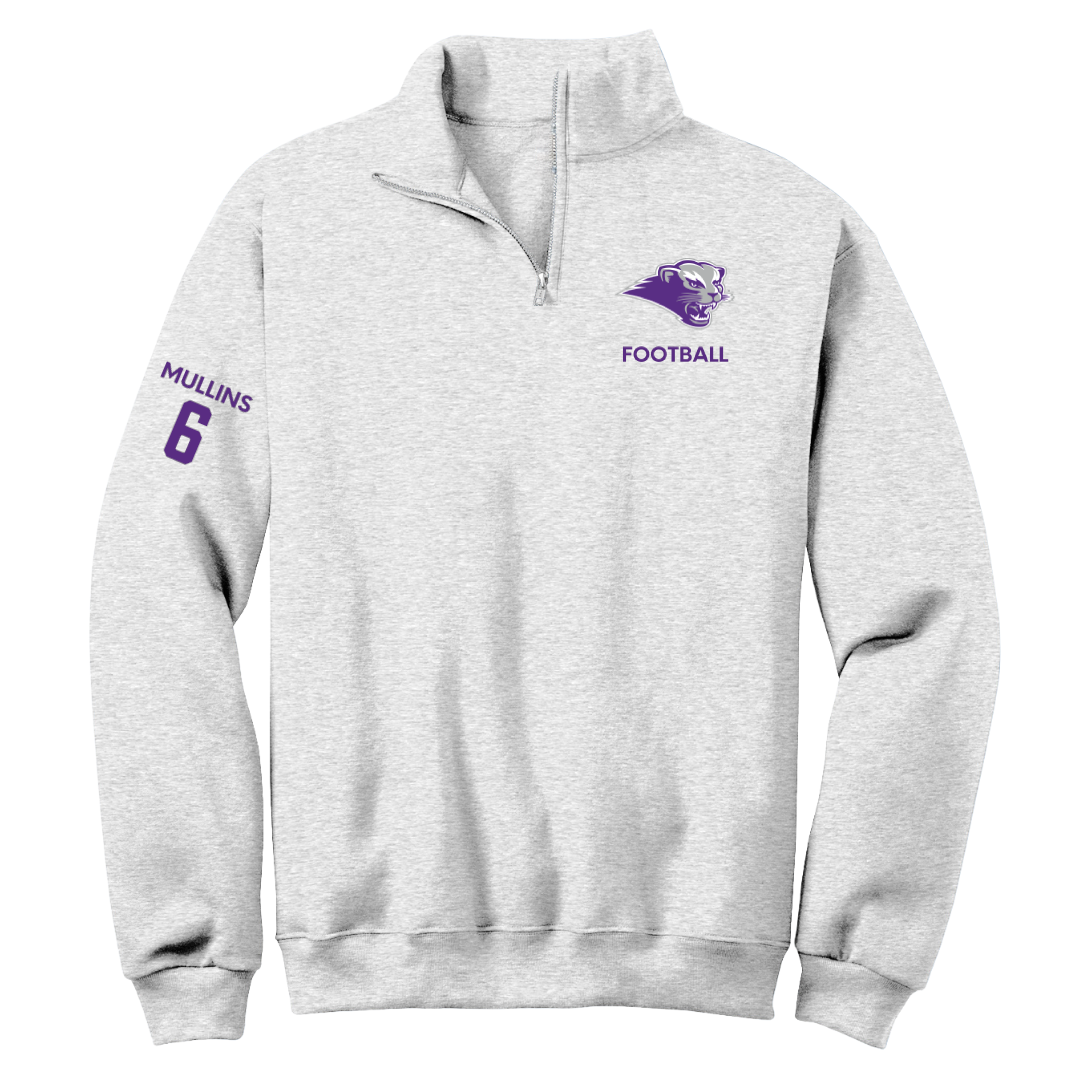 Southwest Baptist University Football Light Gray Quarter-Zip - #6 Canaan Mullins