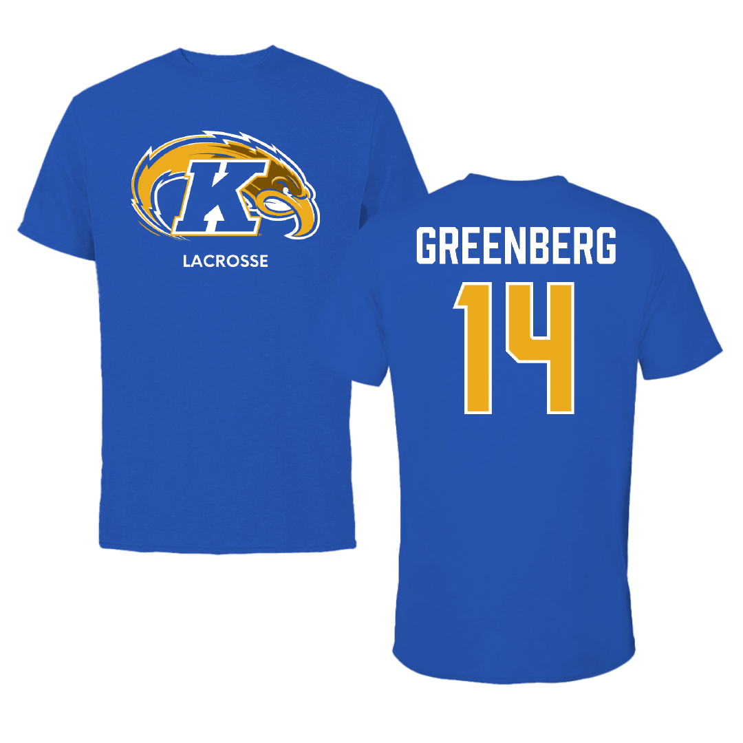 Kent State University Lacrosse (W) Blue Tee - #14 Haleigh Greenberg