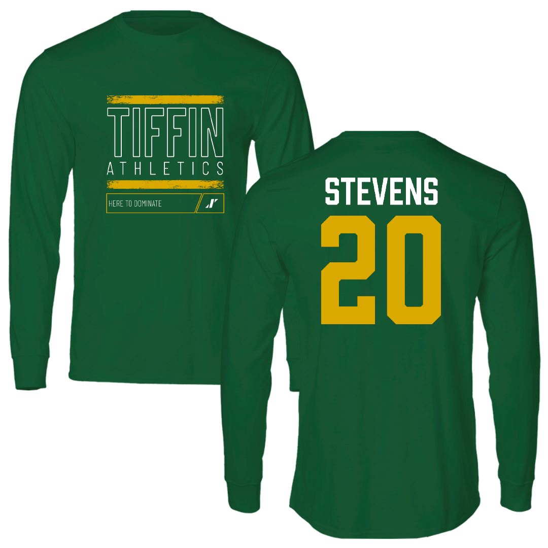 Tiffin University Softball Green Dominate Long Sleeve - #20 Caylin Stevens