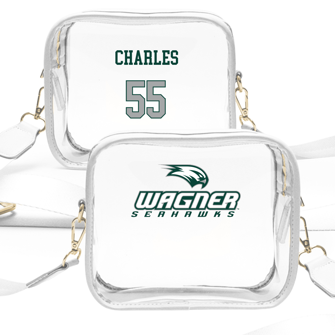 Wagner College Football White Clear Stadium Bag - #55 Terry Charles