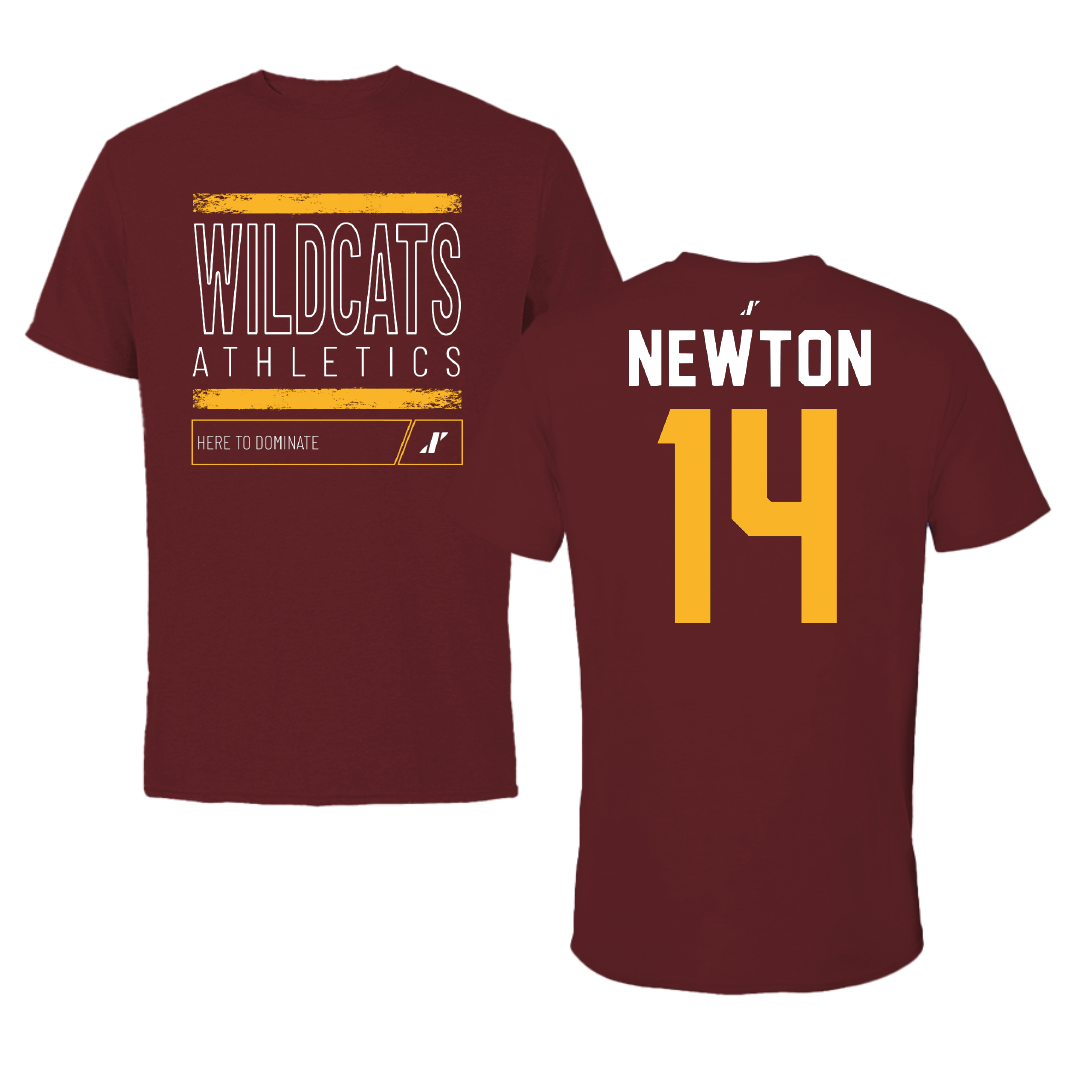 Bethune-Cookman University Baseball Maroon Dominate Performance Tee - #14 Armani Newton