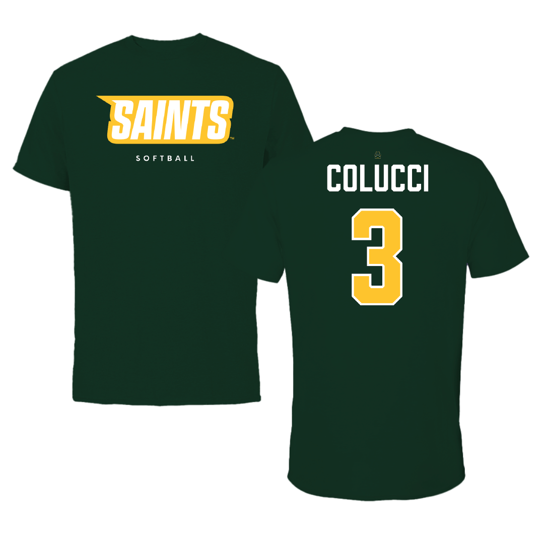 Siena University Softball Forest Green Tee - #3 Sophia Colucci