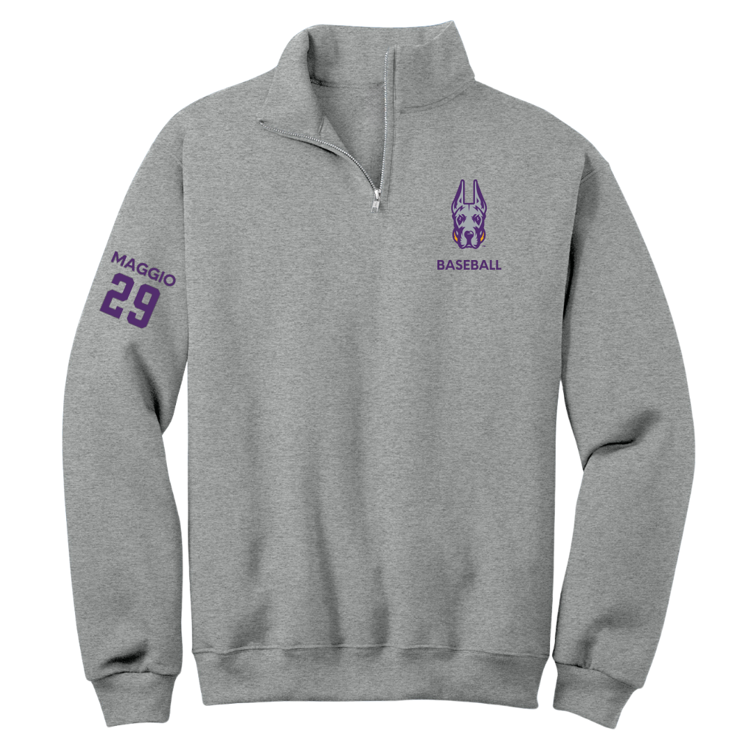 University at Albany Baseball Sport Gray Quarter-Zip - #29 Michael Maggio