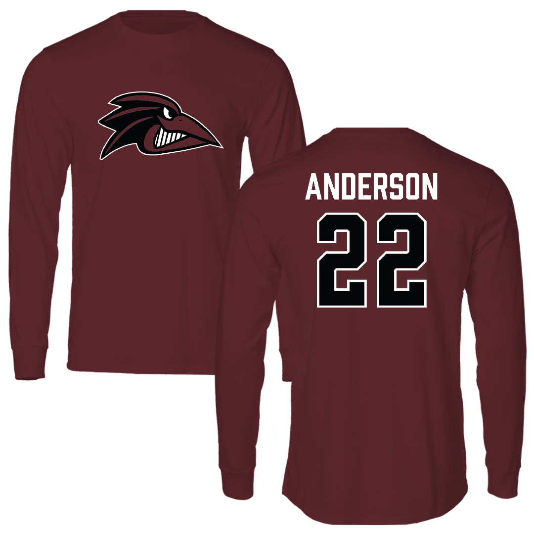 Franklin Pierce University Softball Maroon Performance Long Sleeve - #22 Andie Anderson