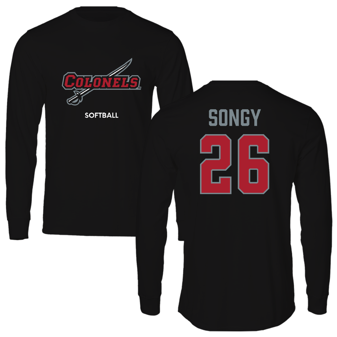 Nicholls State University Softball Black Colonels Performance Long Sleeve - #26 Brynne Songy