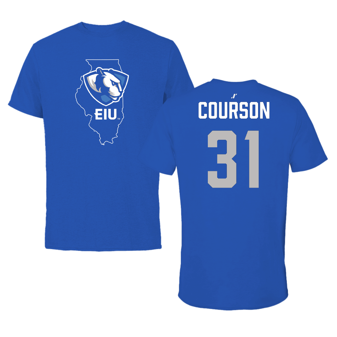 Eastern Illinois University Baseball Blue State Tee - #31 Zach Courson