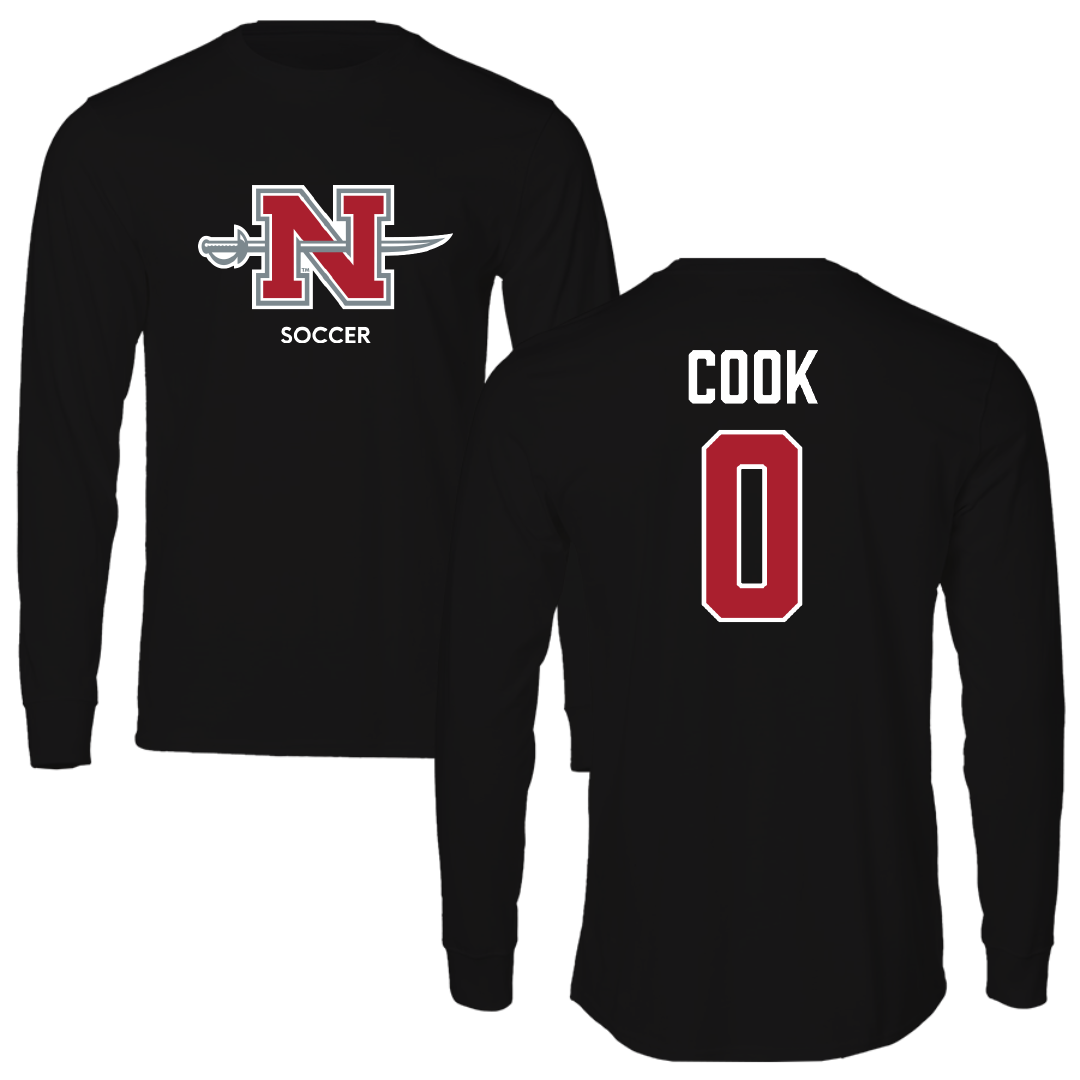 Nicholls State University Soccer (W) Black Mascot Performance Long Sleeve - #0 Megan Cook