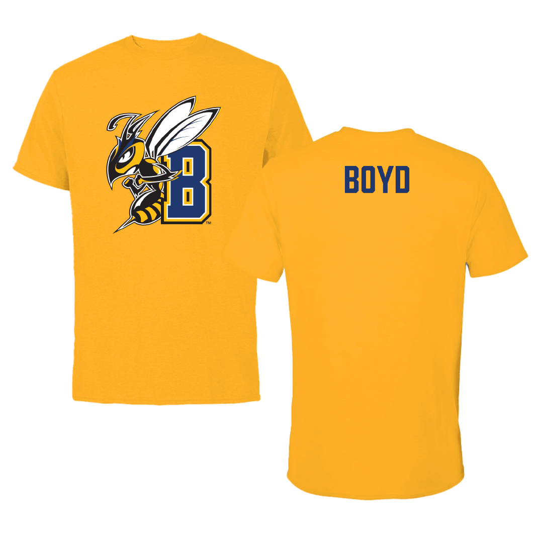 Montana State University Billings Golf (W) Gold Performance Tee - Hanna Boyd