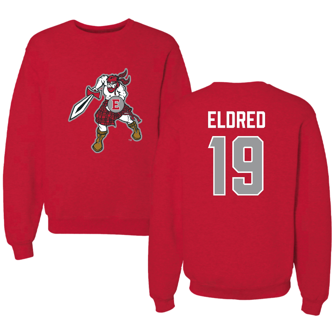 PennWest Edinboro Volleyball Red Crewneck - #19 Brooke Eldred