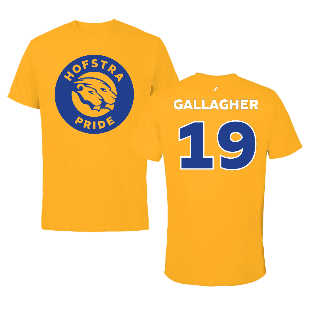 Hofstra University Baseball Gold Tee - #19 Aidan Gallagher