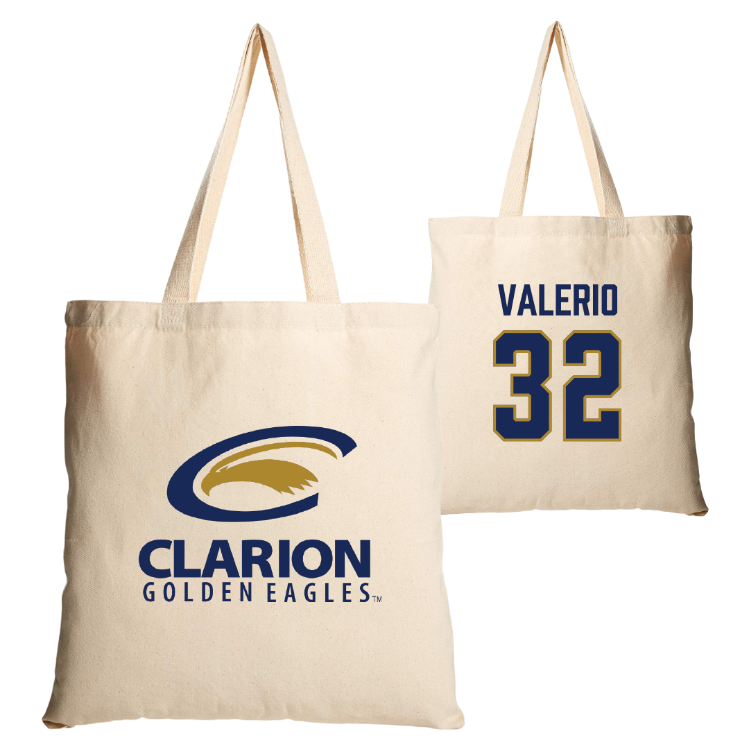 PennWest Clarion Soccer Tan Canvas Tote Bag - #32 Mia Valerio