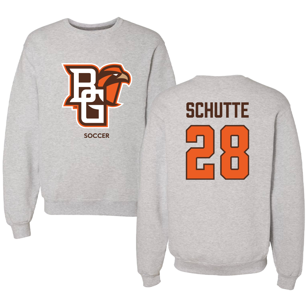 Bowling Green State University Soccer (M) Light Gray Crewneck - #28 Will Schutte