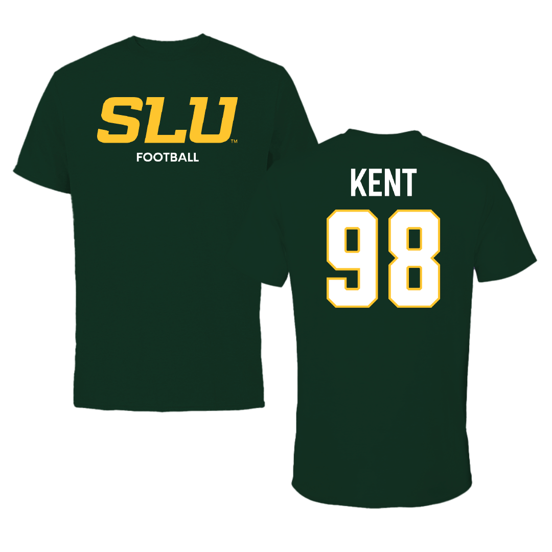 Southeastern Louisiana University Football Forest Green Tee - #98 Austin Kent