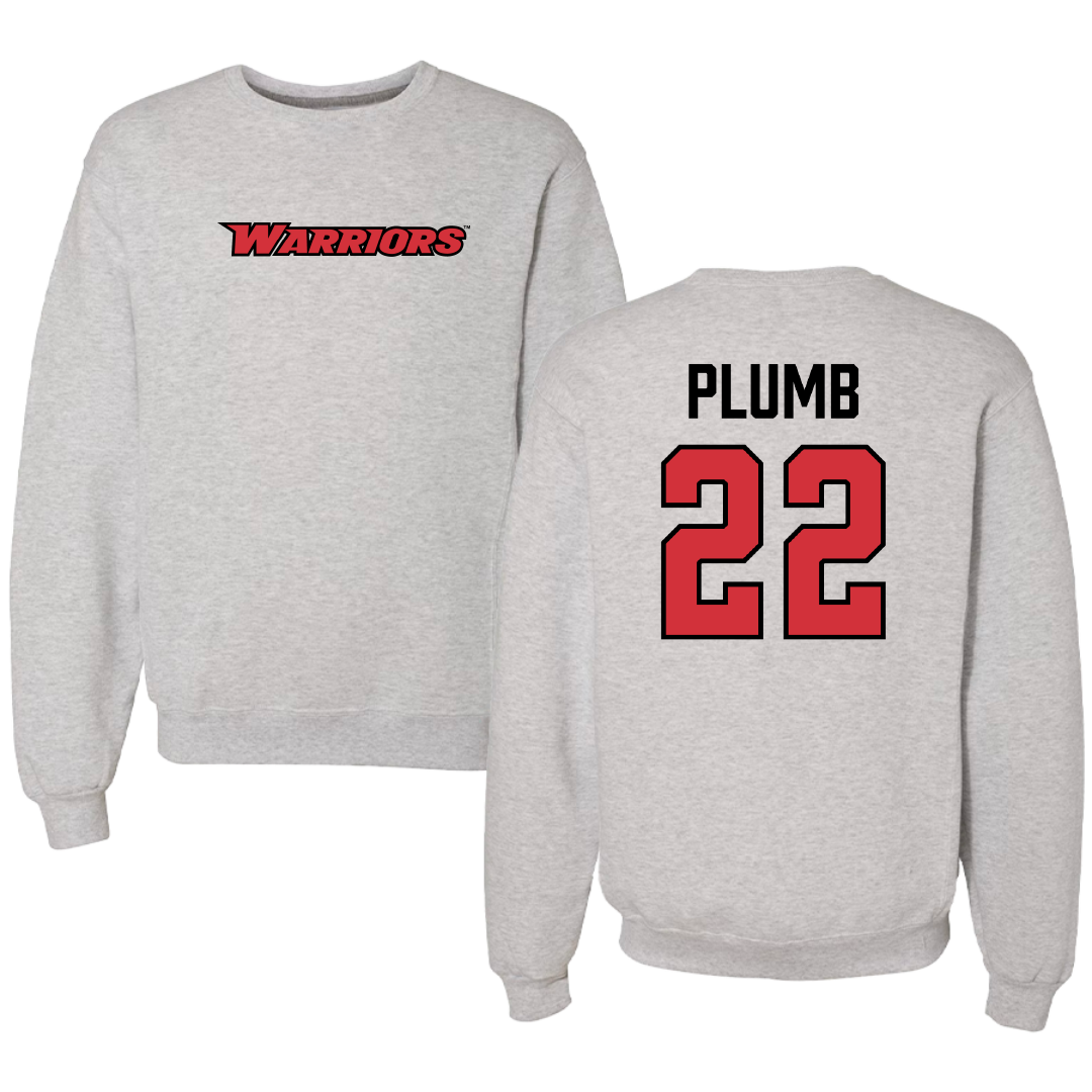 Stanislaus State Volleyball (W) Gray Warriors Crewneck - #22 Victoria Plumb