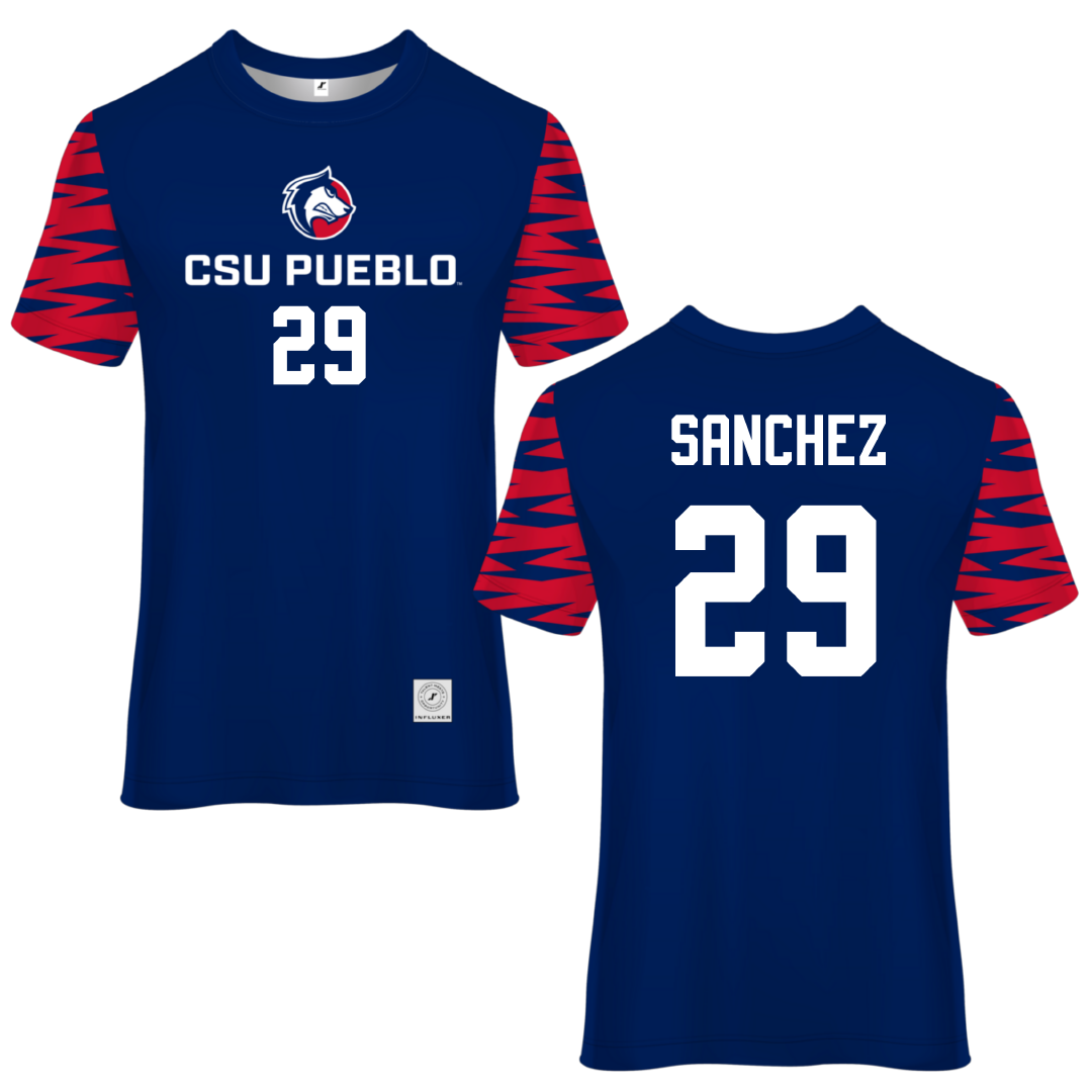 Colorado State University-Pueblo Blue Soccer Jersey - #29 Andres Sanchez