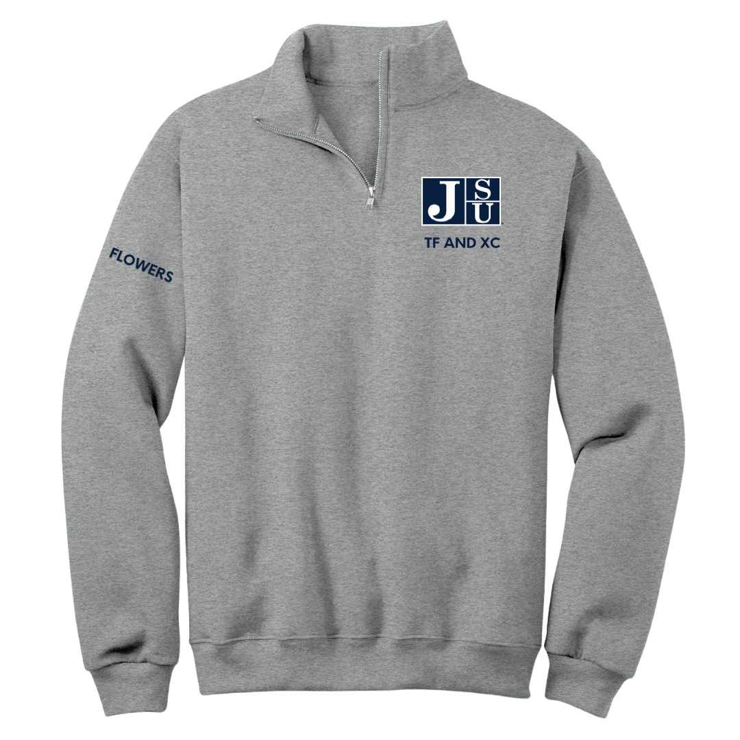Jackson State University TF and XC Sport Gray Quarter-Zip - Solomon Flowers