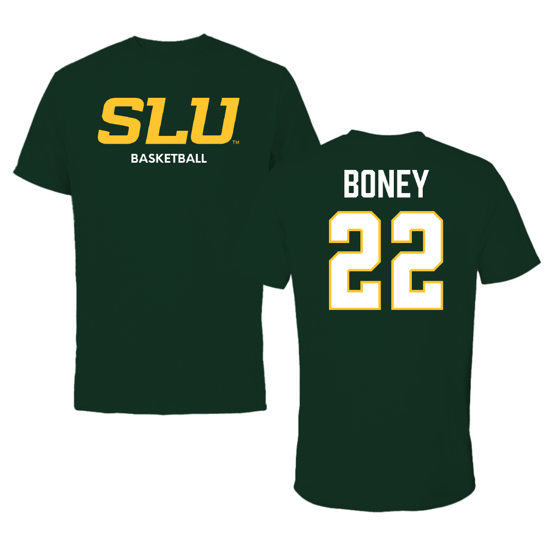 Southeastern Louisiana University Basketball (M) Forest Green Performance Tee - #22 Asher Boney