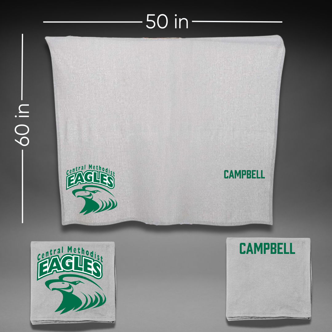 Central Methodist University Cheer Gray Blanket - Abigail Campbell