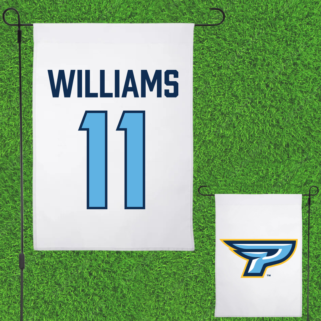 Point University Volleyball White Garden Flag - #11 Keeley Williams