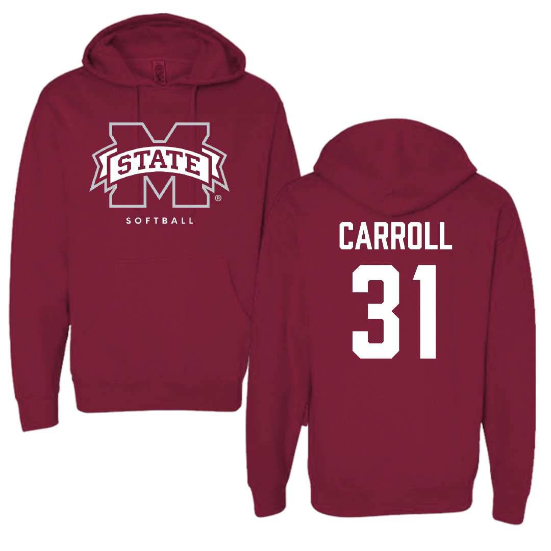 Mississippi State University Softball Maroon Hoodie - #31 Sydney Carroll