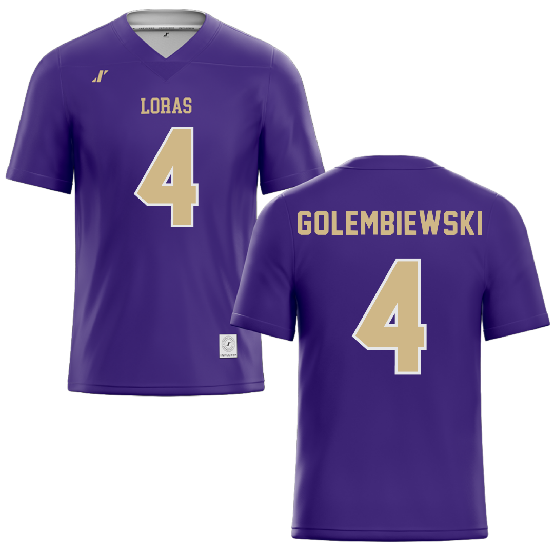 Loras College Purple Football Jersey - #4 Max Golembiewski