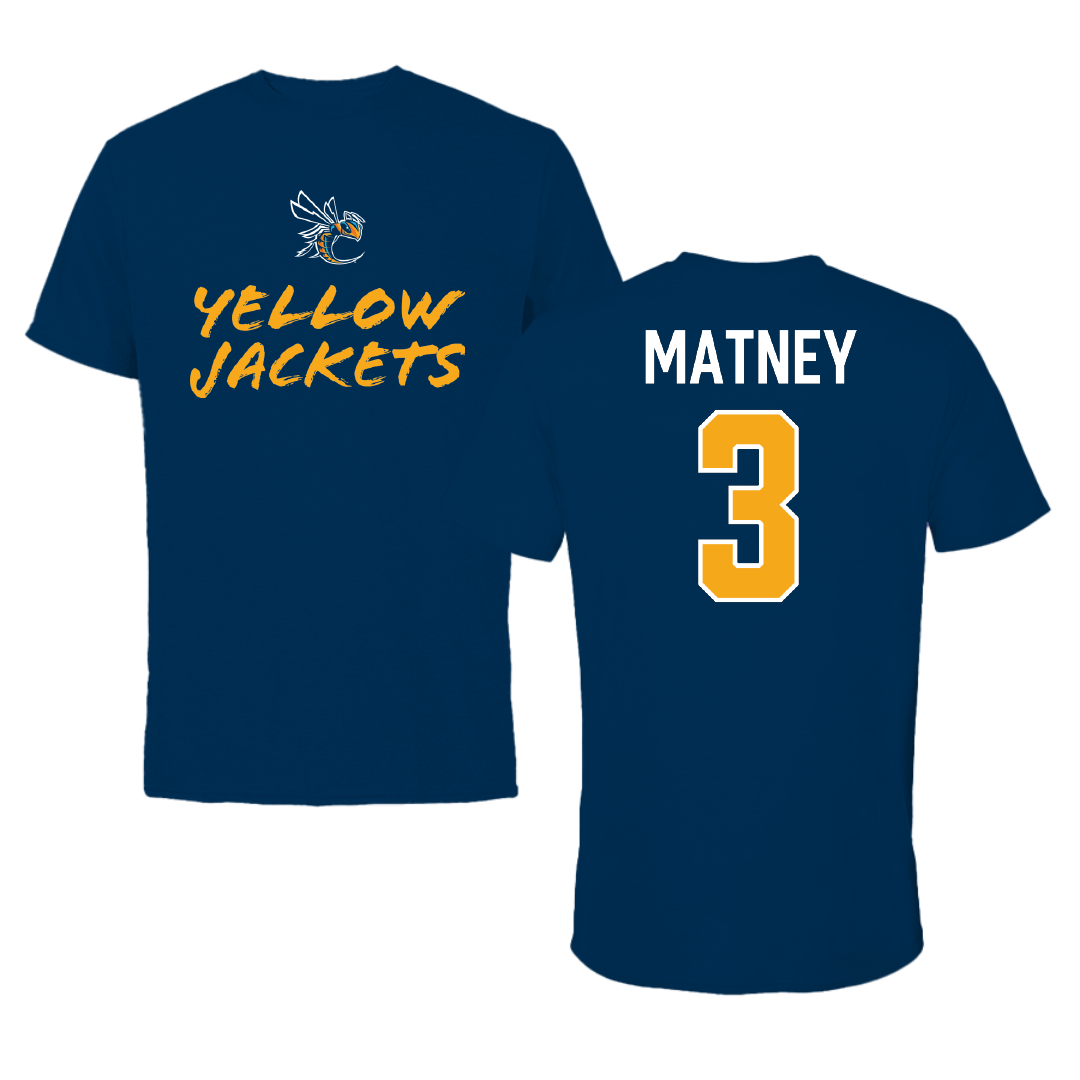Cedarville University Volleyball (W) Navy General Tee - #3 Kaley Matney