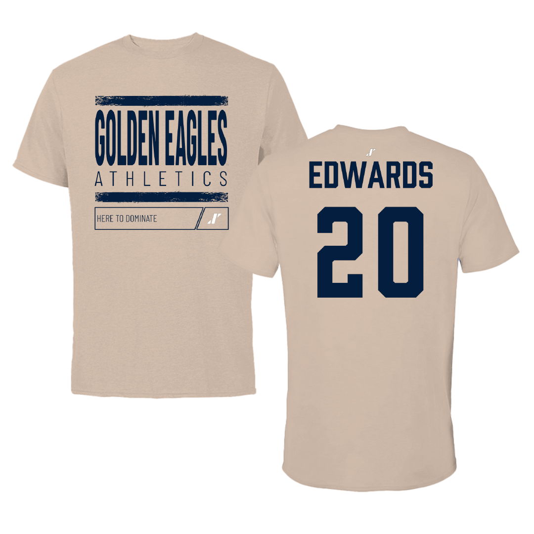 Oral Roberts University Basketball (W) Tan Dominate Tee - #20 Bella Edwards