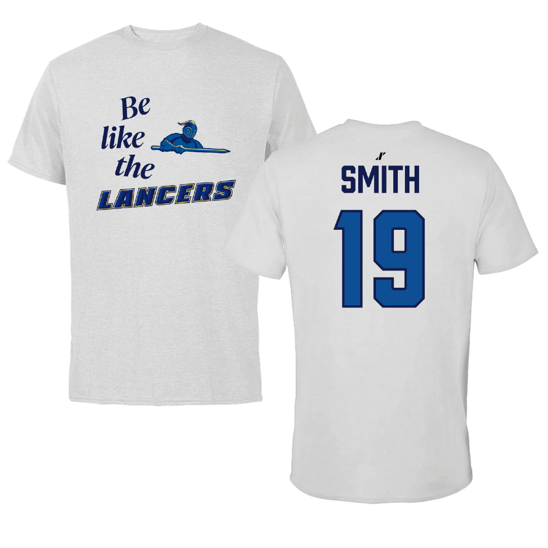 Worcester State University Football Light Gray Be Like Us Performance Tee - #19 Isaiah Smith