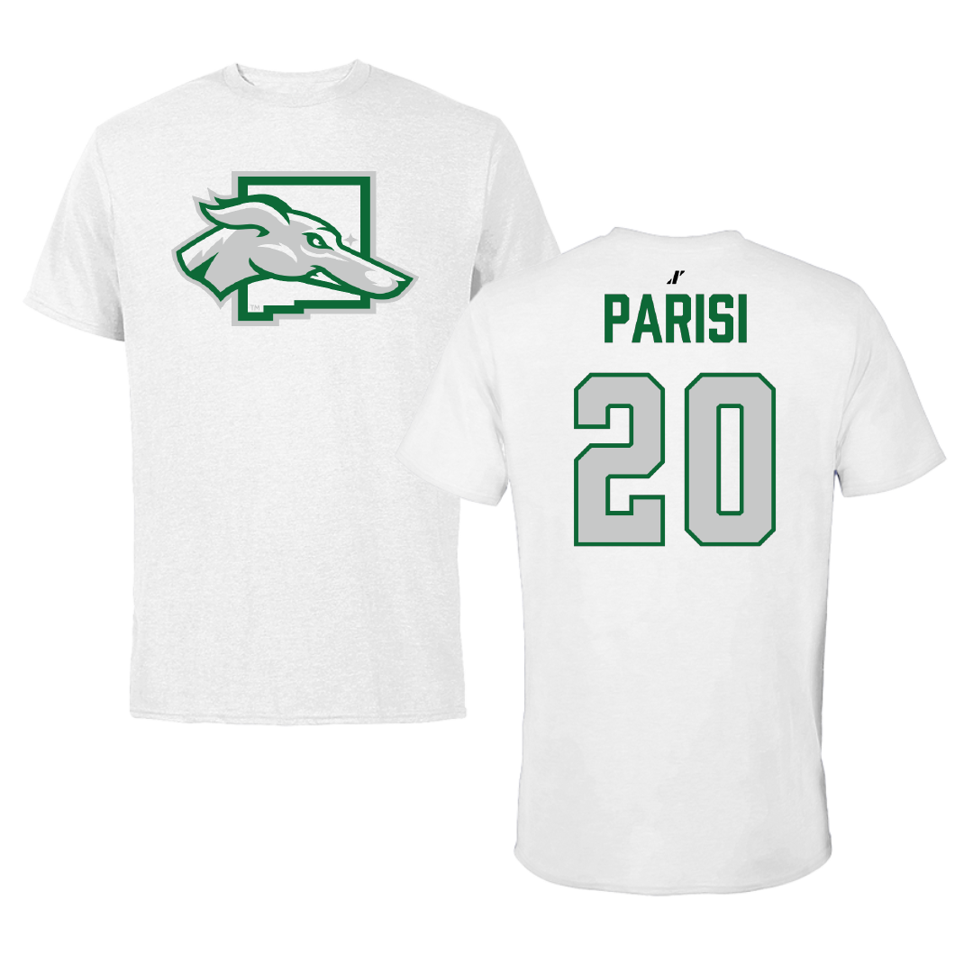 Eastern New Mexico University Softball White Performance Tee - #20 Samantha Parisi