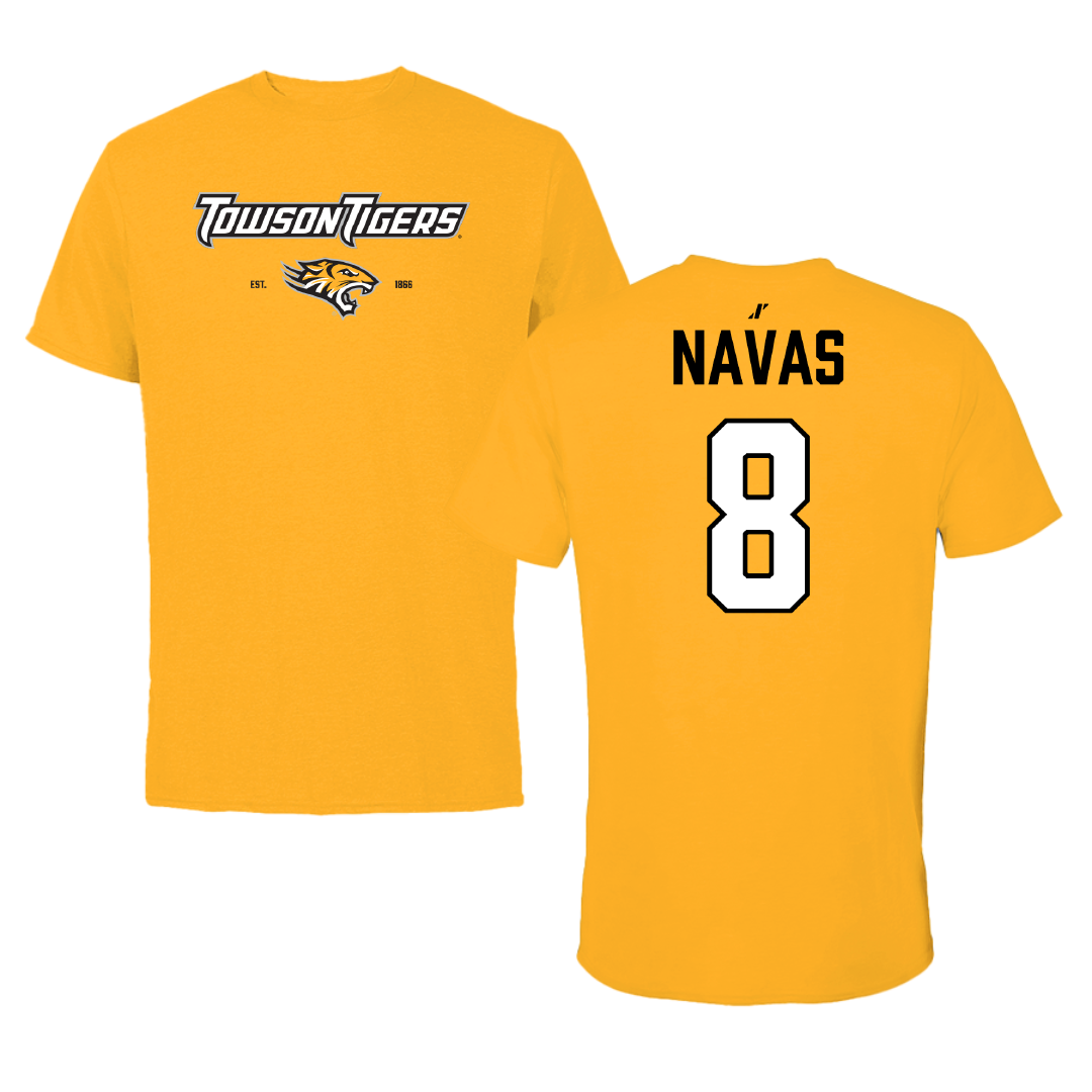 Towson University Soccer Gold General Performance Tee - #8 Luisangely Navas