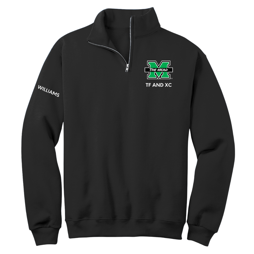 Marshall University TF and XC Black Quarter-Zip - Alayezia Williams