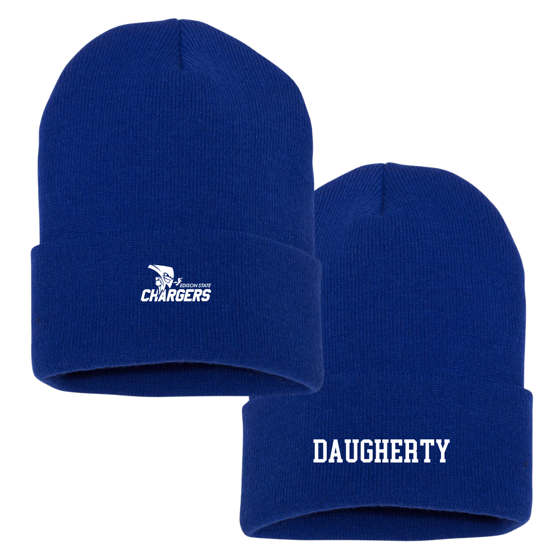 Edison State Community College Softball Blue Beanie - #12 Kasidi Daugherty