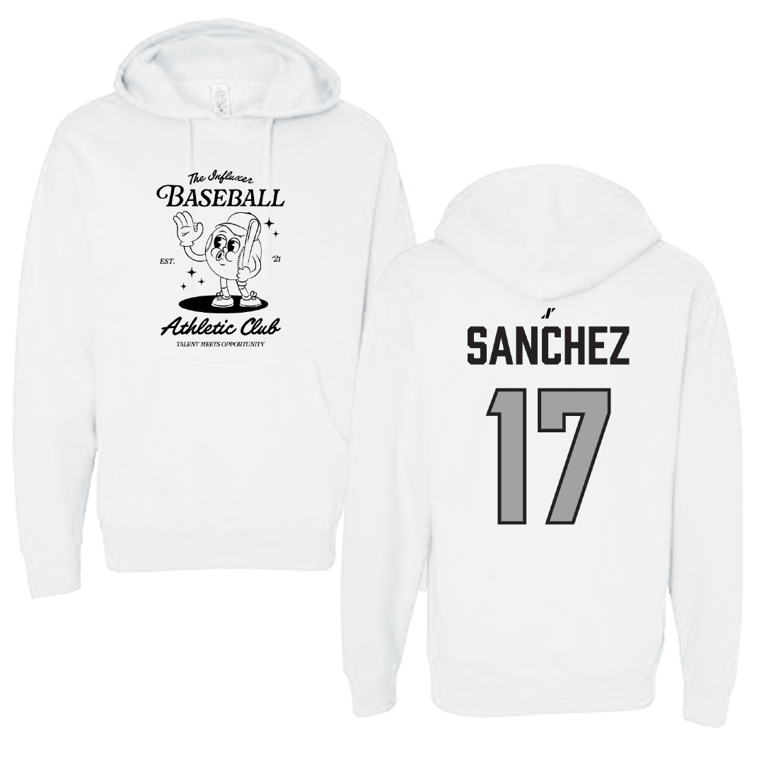 Baseball White Influxer Athletic Club Hoodie - #17 Edwin Sanchez