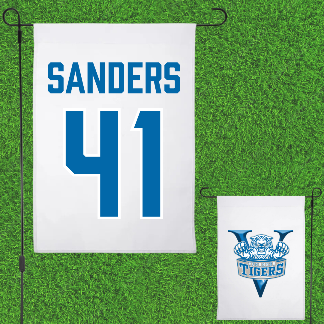 Voorhees University Baseball White Garden Flag - #41 Jaylon Sanders