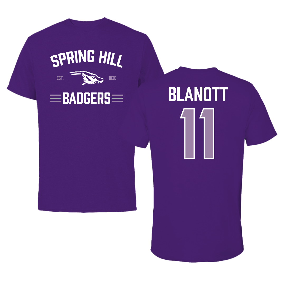 Spring Hill College Soccer Purple General Tee - #11 Hailey Blanott