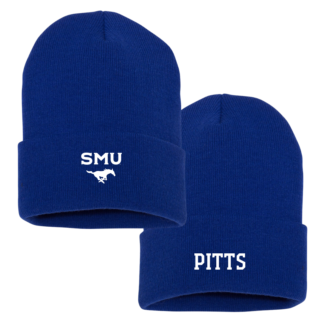 Southern Methodist University Basketball (W) Blue Beanie - #2 TK Pitts