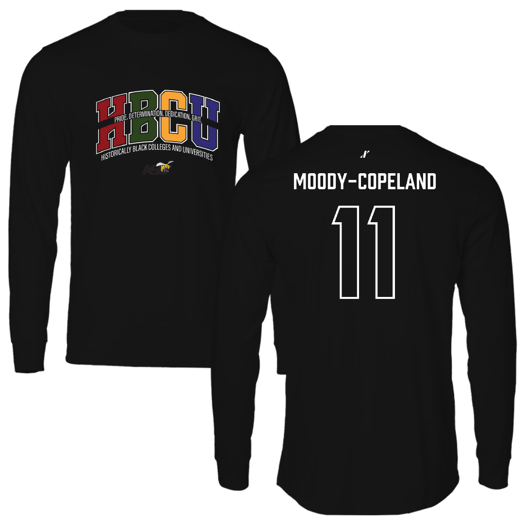 Alabama State University Football Black HBCU Performance Long Sleeve - #11 Aydden Moody-copeland