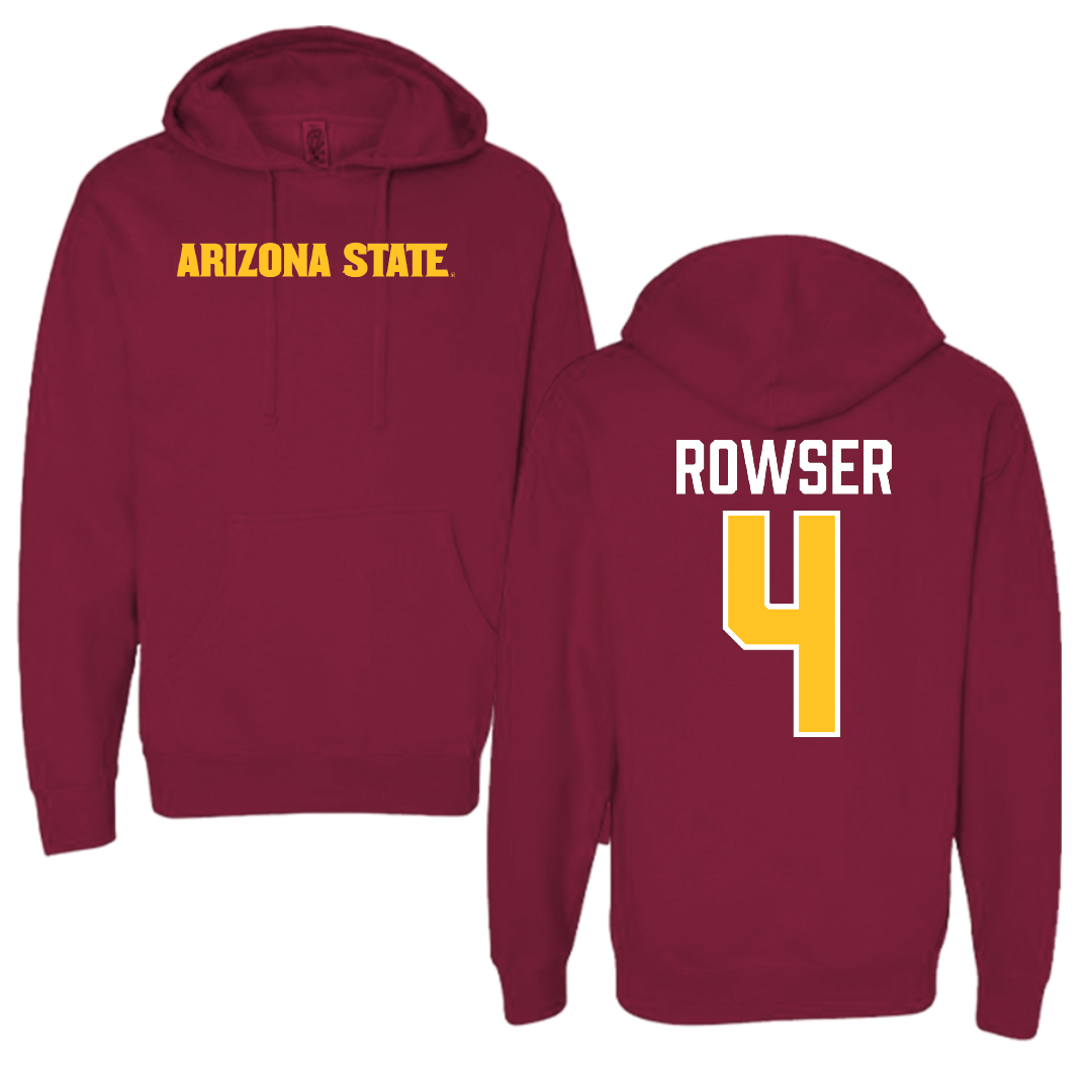 Arizona State University Football Maroon Hoodie - #4 Ghost Rowser