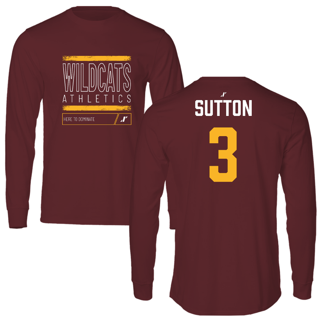 Bethune-Cookman University Softball Maroon Dominate Long Sleeve - #3 Kayleigh Sutton