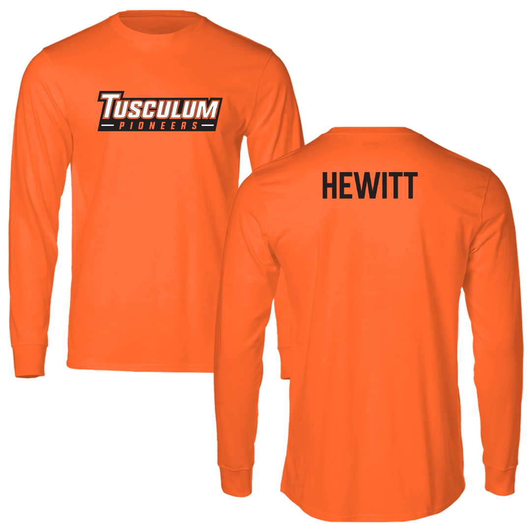 Tusculum University Cheer Orange Performance Long Sleeve - Cheyenne Hewitt