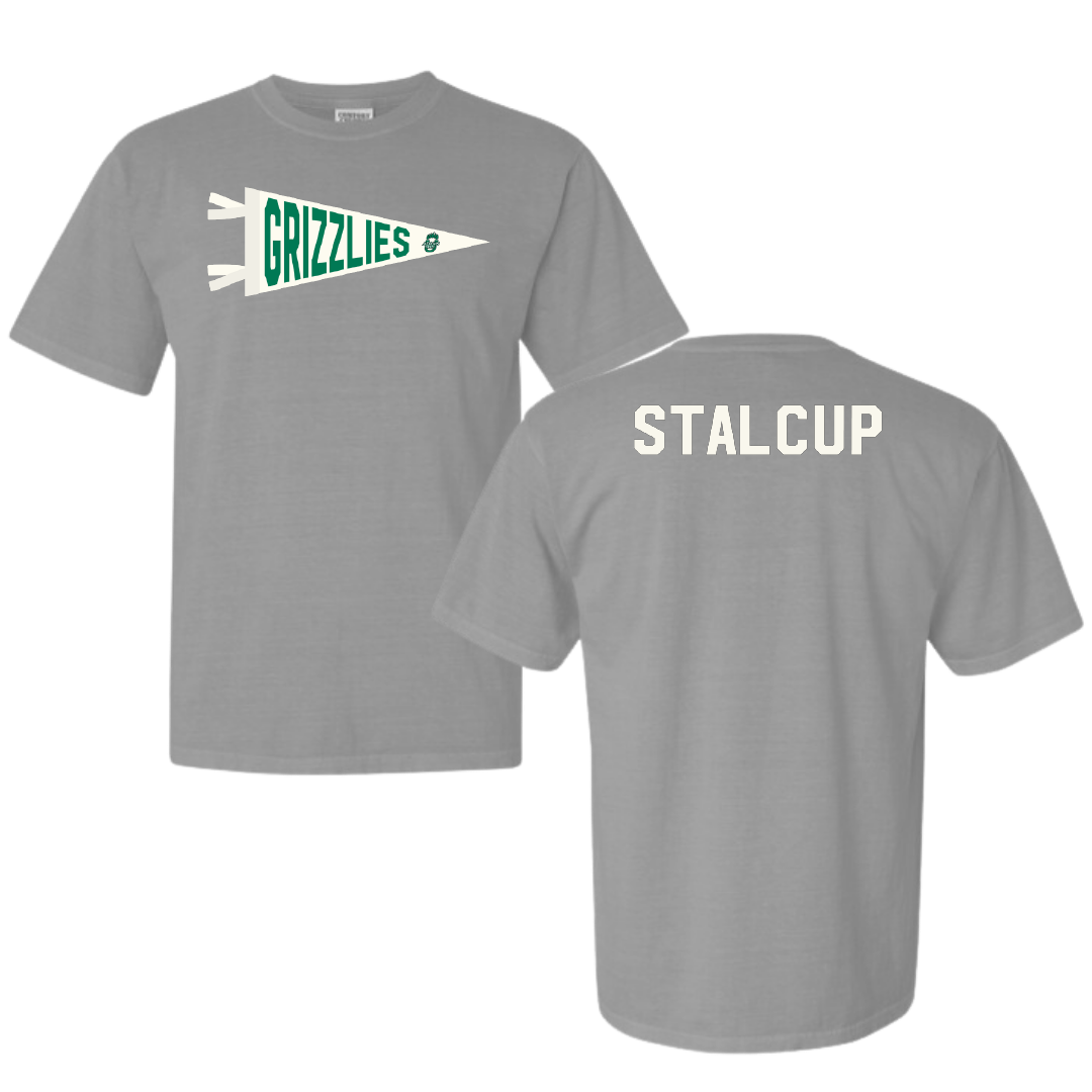 Adams State University Swimming & Diving Light Gray Pennant Comfort Colors Tee - Brayden Stalcup
