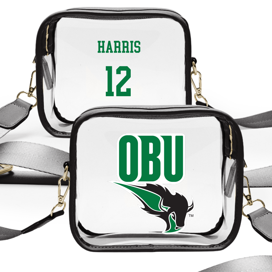 Oklahoma Baptist University Stunt Black Clear Stadium Bag - #12 Chloe Harris