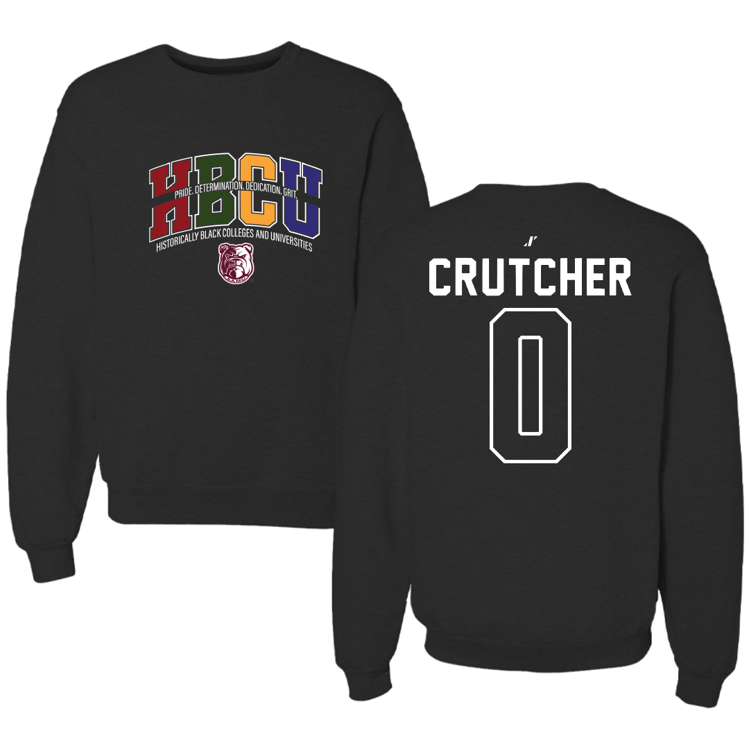 Alabama A&M University Baseball Black HBCU Crewneck - #0 Rynzo Crutcher