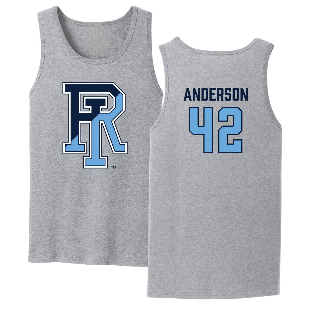 University of Rhode Island Baseball Sport Gray Tank Top - #42 Michael Anderson