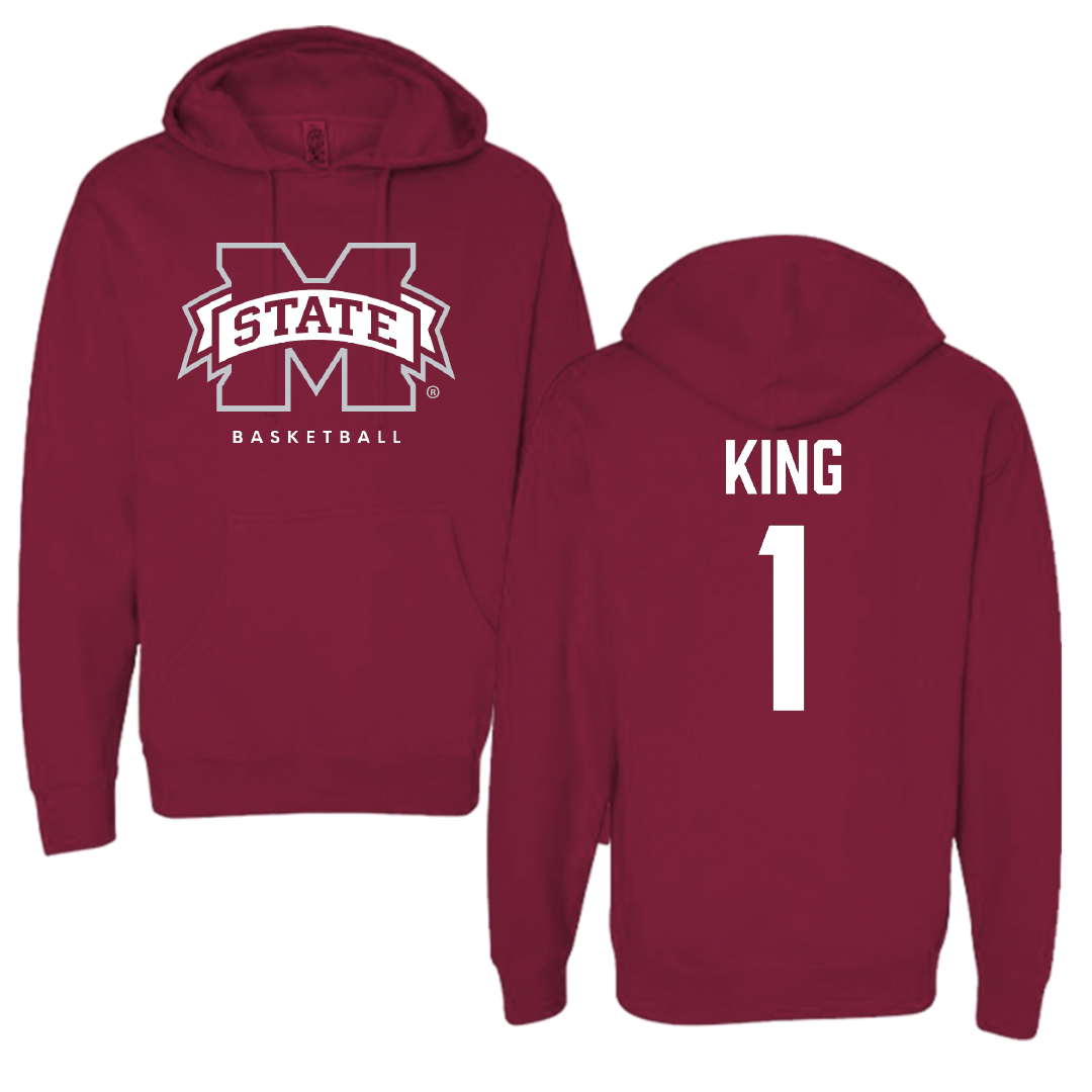 Mississippi State University Basketball Maroon Hoodie - #1 Saniyah King