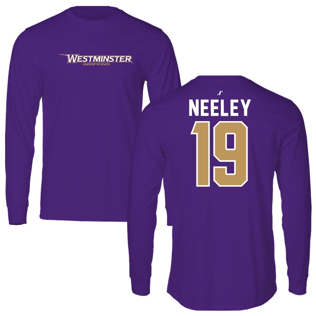 Westminster University (Utah) Soccer Purple Long Sleeve - #19 Cameron Neeley