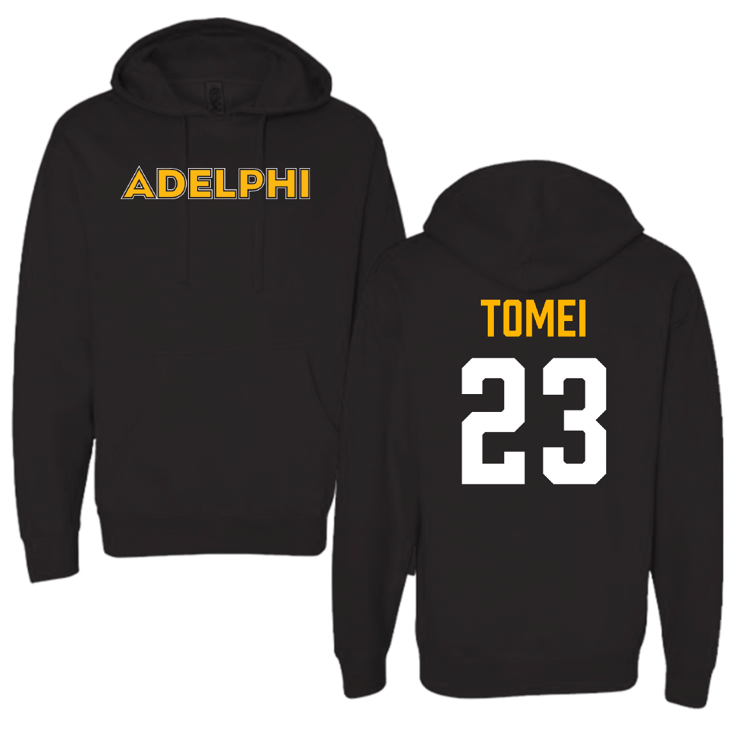 Adelphi University Lacrosse (M) Black Hoodie - #23 Christian Tomei