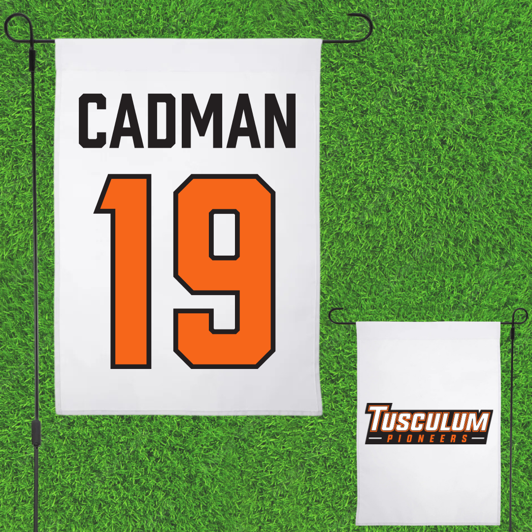 Tusculum University Lacrosse White Garden Flag - #19 Amaya Cadman