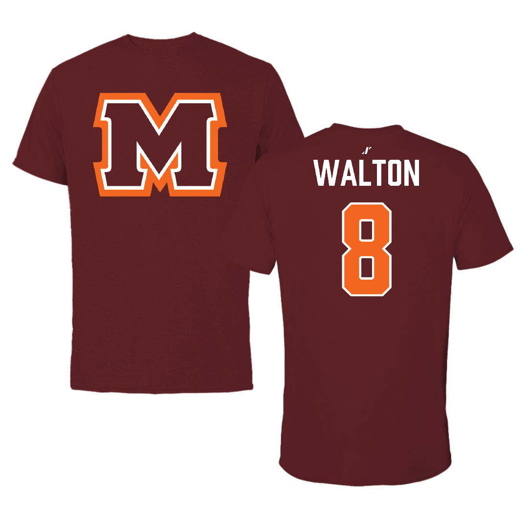 Maryville College Volleyball (W) Maroon Tee - #8 Ruby Walton